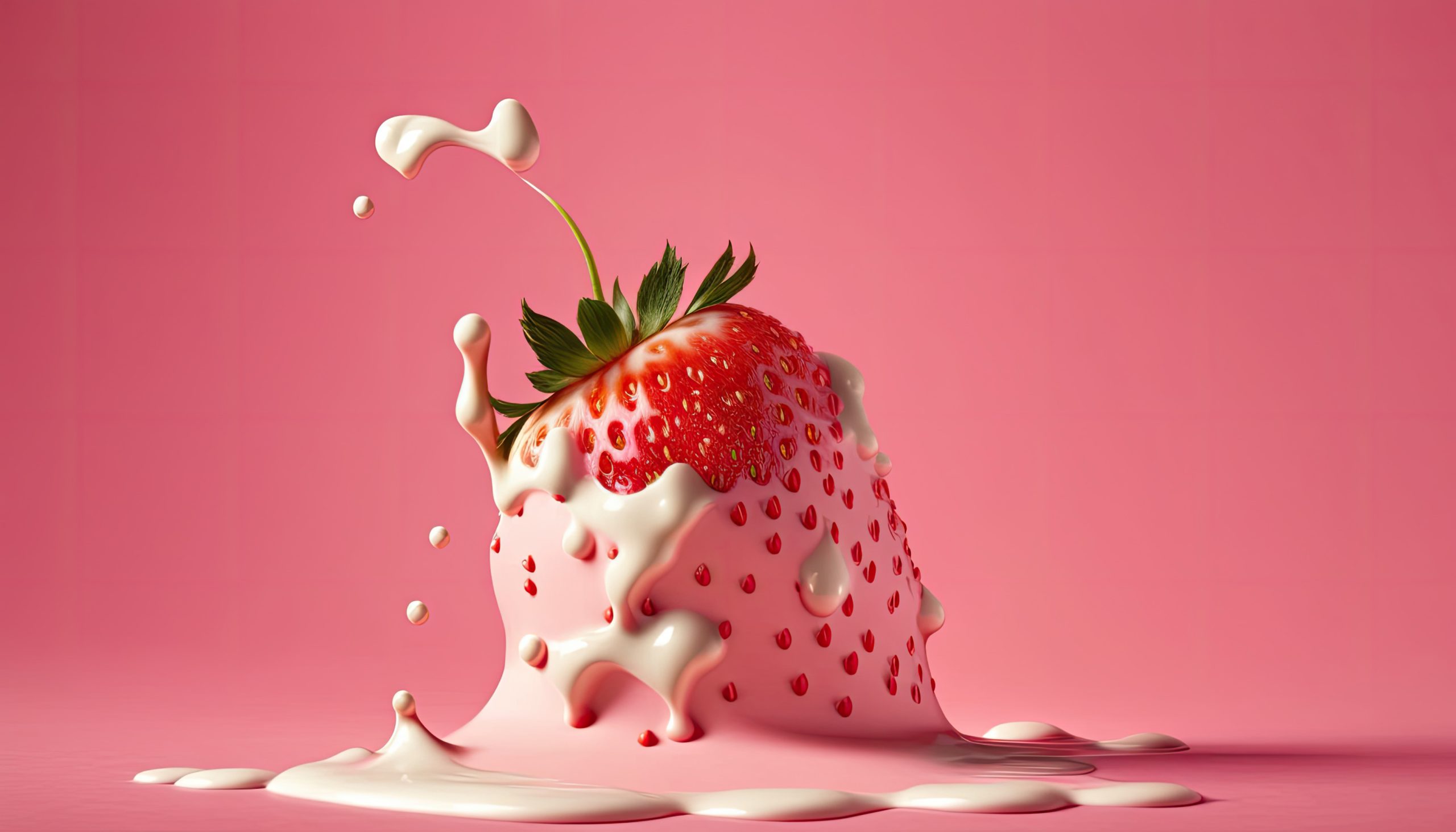 strawberry-splashed-with-milk-advertisement-generated-ai